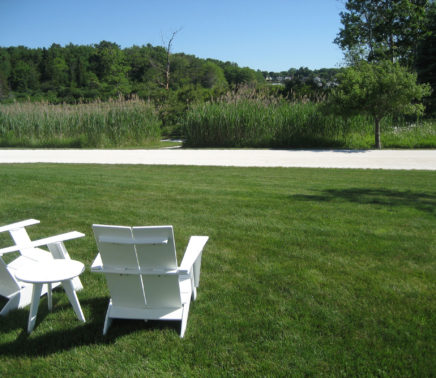 2. adirondack chairs in the front